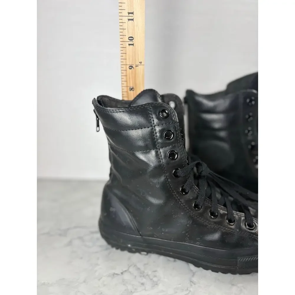 Converse Chuck Taylor All Star extra high black rubber boots women's size 8 - Picture 7 of 7